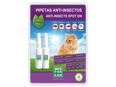 Pipetas Anti-Insectos para gatos. Menforsan.