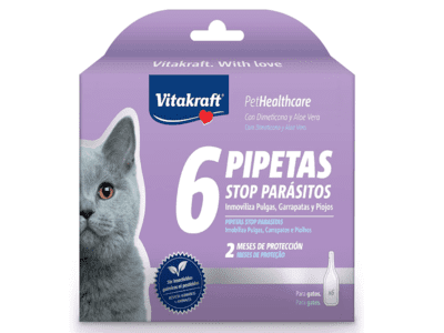 Pipetas stop parásitos para gatos. Vitafrak.